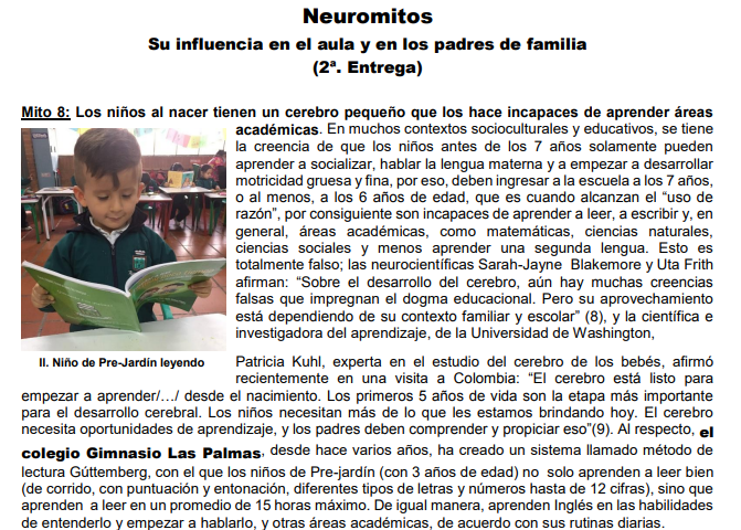 Neuromitos en la educación.