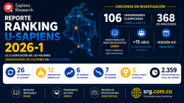 Reporte Ranking U-Sapiens 2026-1 con 106 universidades clasificadas en Colombia